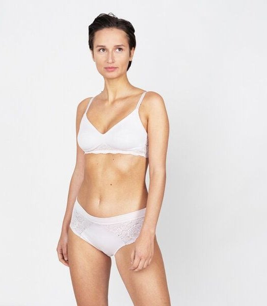 erlich textil Elisabeth bügelloser BH mit Spitze aus Bio-Baumwolle, made in Europe