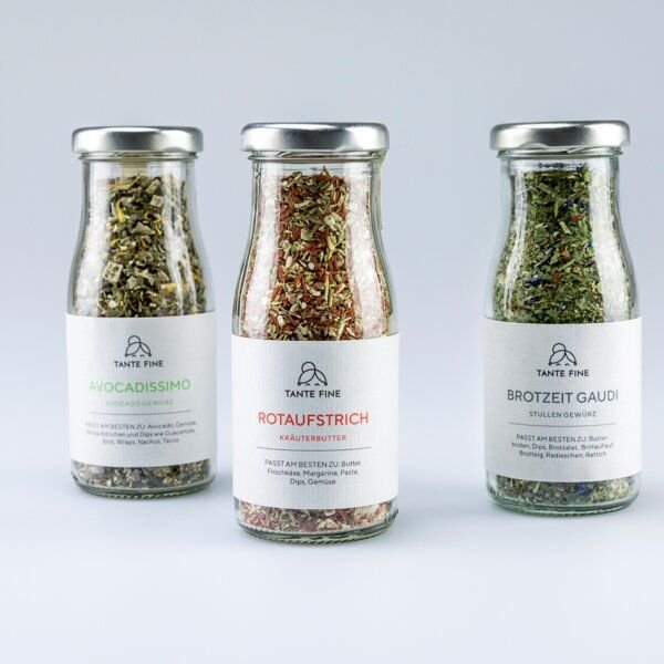 Tante Fine Bio Set mit Brotgewürzen LUNCHPAKET * Brotgewürze 3er Set