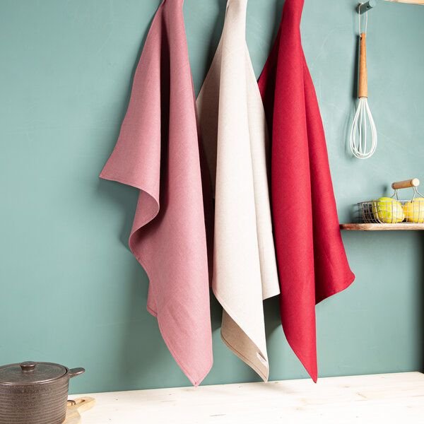 nahtur-design Leinen-Geschirrtücher im 3er Set , 100% Leinen