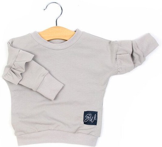 Sternchenwolke BIO Rüschenshirt "Steingrau"