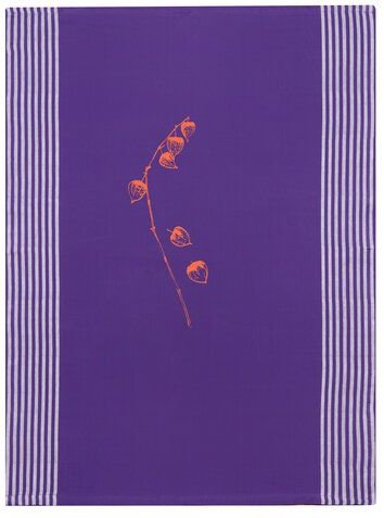 Hirschkind Bio & Fair-Trade-Geschirrtuch "Physalis" lila