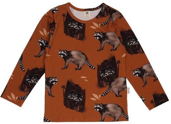 Thumbnail - Curious Raccoons-ShirtBio-Baumwolle aus 95% Baumwolle -Braun- GOTS-Zertifiziert – Walkiddy