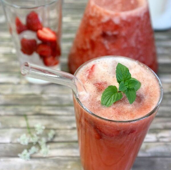 everstraw Glas Trinkhalm XS - gebogen