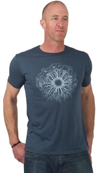 Life-Tree Bambus Shirt Fairwear für Herren "WoodenIris" in Denim Blue