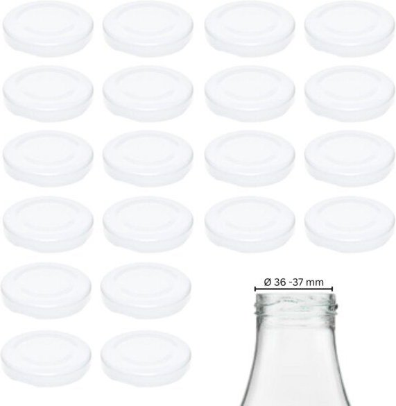 mikken 20 Ersatzdeckel TO48 Ø 5 cm für Glasflaschen Twist-Off Schraubdeckel