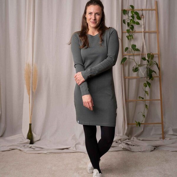 Thumbnail - Vresh Clothing Vlora - Langarmkleid aus Biobaumwolle