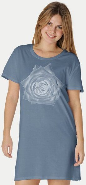 Peaces.bio - handbedruckte Biomode Longshirt Rose Damen