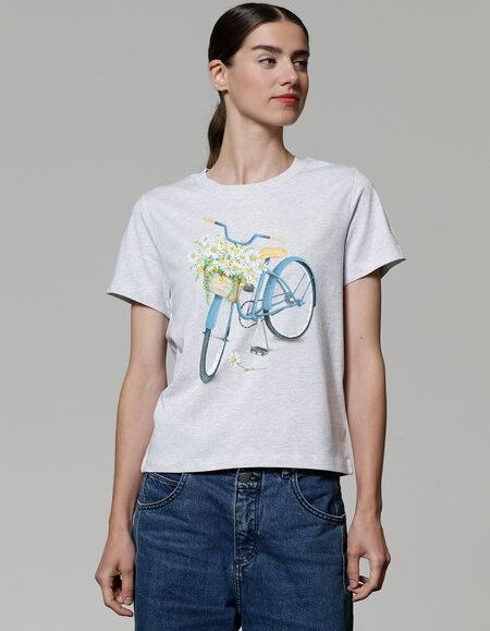 watapparel T-Shirt Frauen Blaues Damenrad