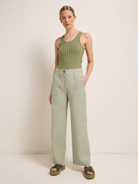 Thumbnail - LANIUS Marlenehose mit aufgesetzten Taschen aus TENCEL Lyocell und Bio-Baumwolle