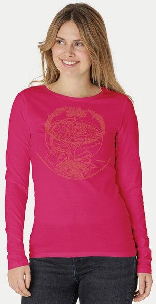 Peaces.bio - handbedruckte Biomode Bio-Damen-Langarmshirt "Weltenesche"