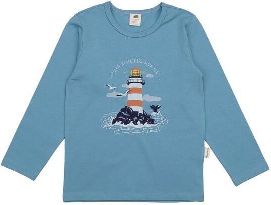 Kinder Langarmshirt GOTS-zertifiziert aus Bio-Baumwolle hellblau mit Wal-Motiv – Walkiddy