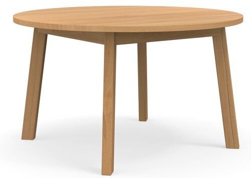 ekomia Runder Esstisch Form F aus natürlich geölter Buche