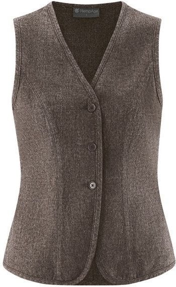 HempAge Damen Weste Hanf/Biobaumwolle Slim Fit