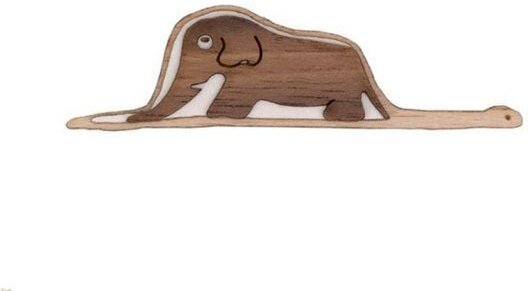 BeWooden Brosche aus Holz - Elefant in der Riesenschlange | der kleine Prinz | Mode Schmuck