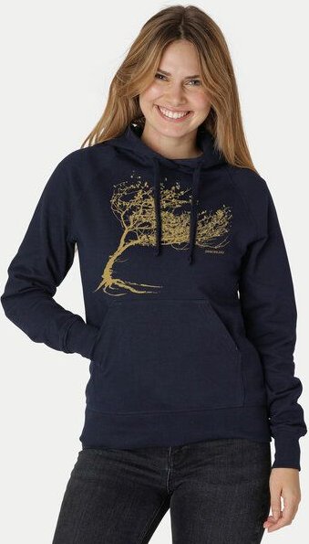 Peaces.bio - handbedruckte Biomode Bio-Damen-Kapuzensweater "Windytree"