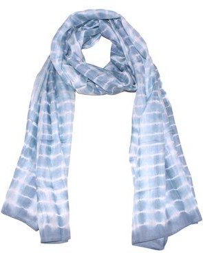 Thumbnail - Schönes aus Indochina Seidenschal mit Shibori-Batikmuster