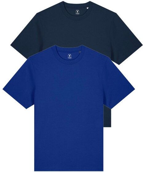 YTWOO Doppelpack Unisex-T-Shirts aus schwerem Stoff | Bio-Baumwolle