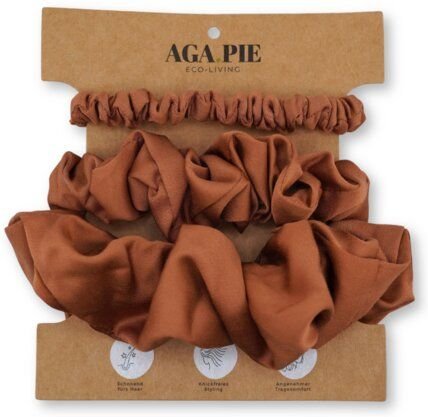 AGA.PIE Scrunchie-Set aus 100% Lyocell aus Bambuscellulose