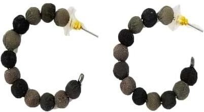 Worldfinds Kantha Ohrringe Noir Mini Hoops