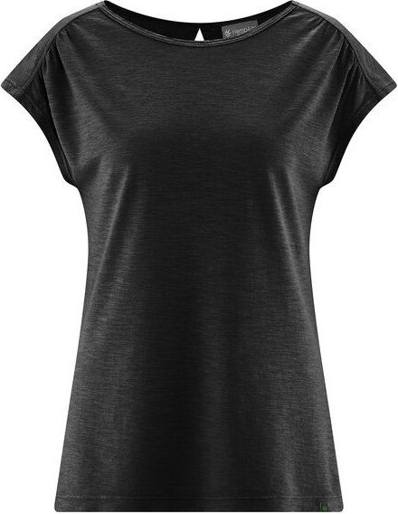 HempAge Damen T-Shirt mit rückseitigem Cut Out Hanf/Biobaumwolle