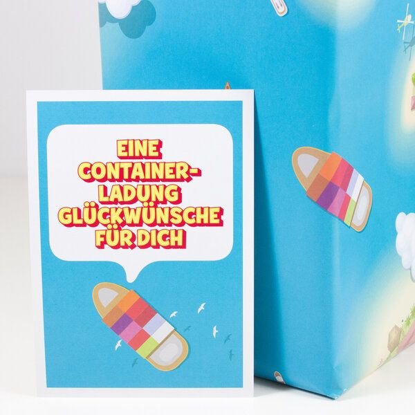 Bow & Hummingbird Postkarte Containerladung