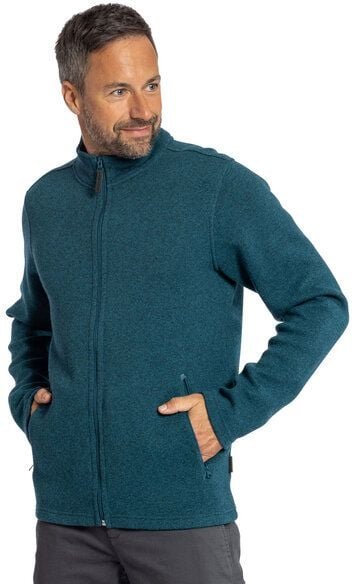 Elkline Herren Wollfleece Jacke Toasty Strickfleecejcke im Wolle-Mix mit Stehkragen