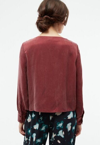 Givn Berlin Bluse GBSHIRIN aus Cupro (Bemberg) mit Wasserfallausschnitt