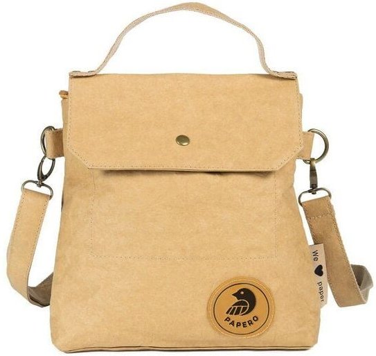 PAPERO Umhängetasche Kraft Papier Handtasche reißfest, wasserfest