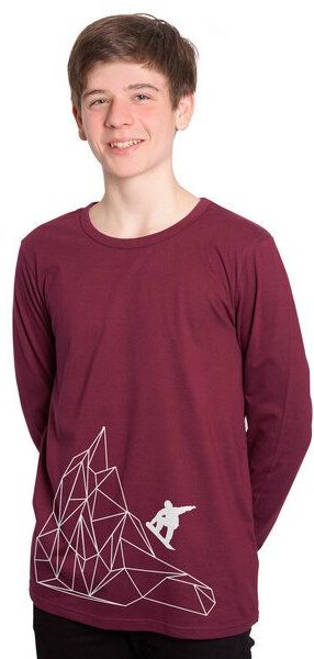 HANDGEDRUCKT "Origamipiste" Männer Longsleeve