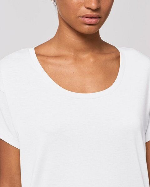 YTWOO Locker geschnittenes Damen T-Shirt aus Bio Baumwolle