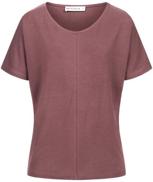 NATIVE SOULS Lyocell Damen V-Neck Shirt Medhu