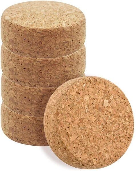 Kork-Deko 5er-Pack Korkzylinder: Geometrische Formen aus Presskork | Ideal für Hobby, Basteln und Modellbau | Maße 6x4 c...