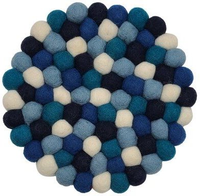 Frida Feeling Filz Untersetzer aus dicken Kugeln (Ø ca. 21 cm)