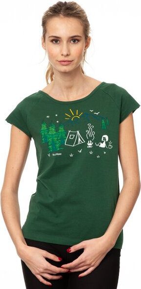 FellHerz Damen T-Shirt Camping Girl bio & fair & vegan