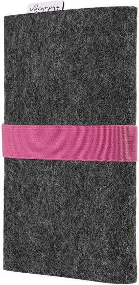 flat design by Mareike Kriesten Handyhülle AVEIRO für Samsung Galaxy S-Serie - 100% Wollfilz - dunkelgrau