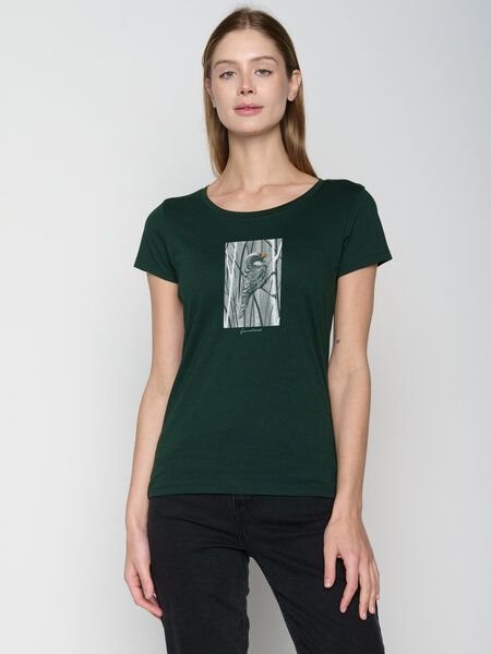 GREENBOMB Animal Sparrow Grass Loves - Lässiges T-Shirt aus Bio-Baumwolle / hochwertiger Print / GOTS / Fair & Vegan
