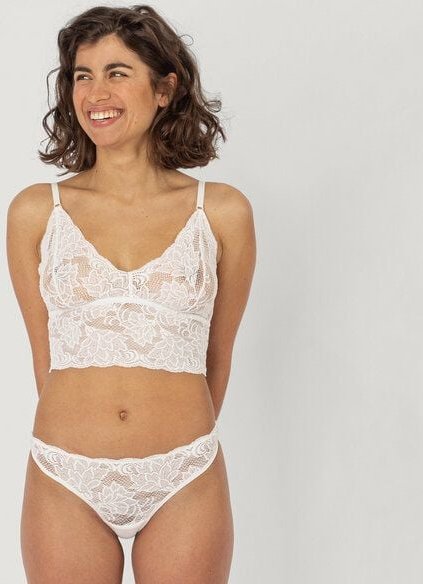 erlich textil Ophelia bügelloses Bustier mit Spitze aus Q-Nova, made in Europe