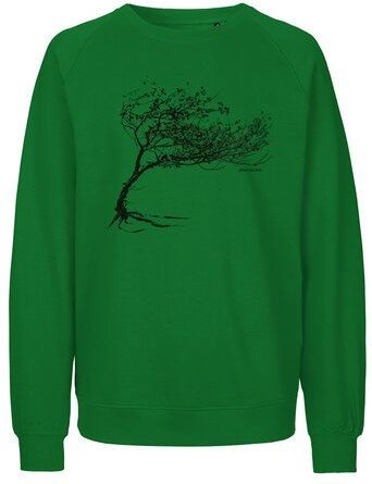 Peaces.bio - handbedruckte Biomode Bio Herren-Sweatshirt Windy Tree