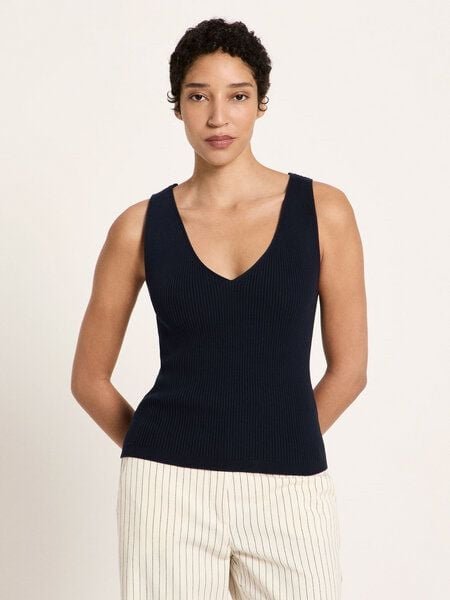 LANIUS Rippenstrick Top (GOTS) aus Bio-Baumwolle