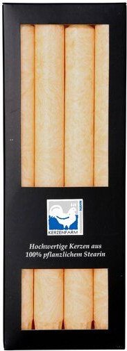 Kerzenfarm Hahn Stearin-Stabkerzen 4 Stück in vielen Farben