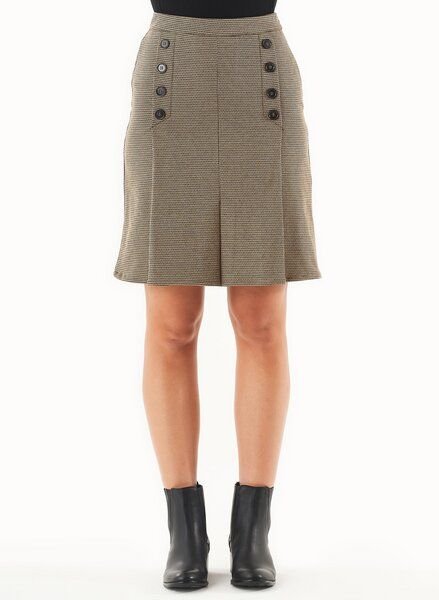 ORGANICATION Rock aus Bio-Baumwolle-Mix mit Hahnentrittmuster