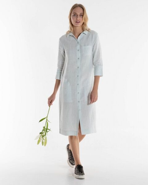Alma & Lovis Maxi-Kleid im Hemdblusenstil aus reinem Leinen | Linen Blouse Dress