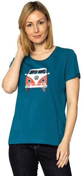 Elkline Damen T-Shirt Kult mit VW T1 Bulliprint auf Brust und Rücken