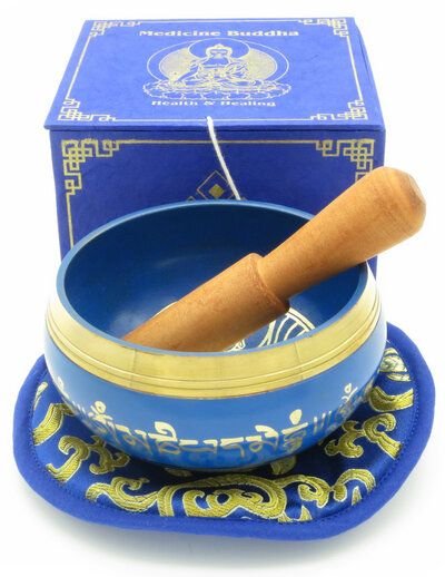 Just Be Medicine Buddha Klangschale Blau