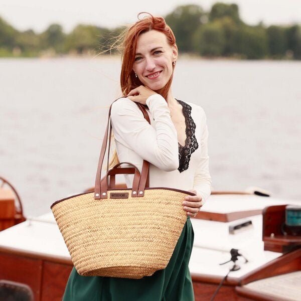 NATUREHOME Schultertasche Strandtasche Einkaufskorb Shopper