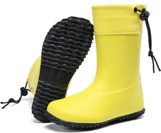 SAGUARO Gummistiefel Barfußschuhe vegan Winter Regen Stiefel Naturkautschuk gefüttert