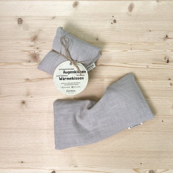 Kumanu - von Natur aus gut Getreide-Augenkissen | 25x12cm | mit oder ohne Lavendelduft