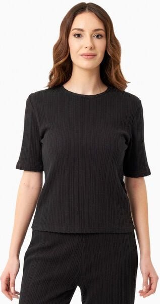 Thumbnail - ORGANICATION Jacquard Rib Top mit 1/2 Arm