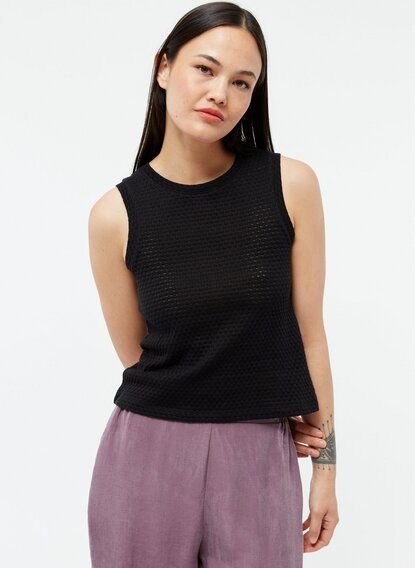 Givn Berlin Stricktop GBSHIRLEY cropped aus Bio-Baumwolle im Jacquard Muster