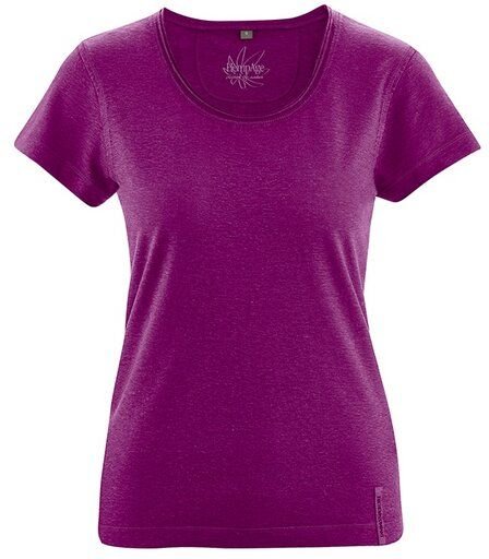 HempAge Damen T-Shirt mit Rollsaum Hanf/Bio-Baumwolle